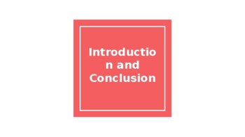 Preview of Introduction and Conclusion Instructions