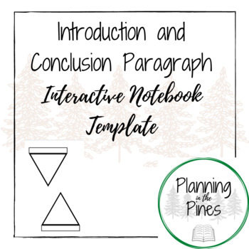 Preview of Introduction and Conclusion Paragraph Graphic Organizer