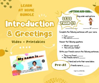 Preview of Introduction and Greetings Bundle
