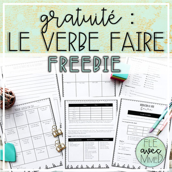 Preview of GRATUITÉ - Le verbe FAIRE
