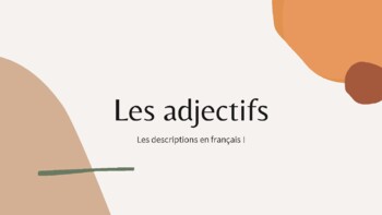 Preview of Introduction aux adjectifs