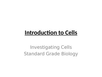 Preview of Introduction of Cells