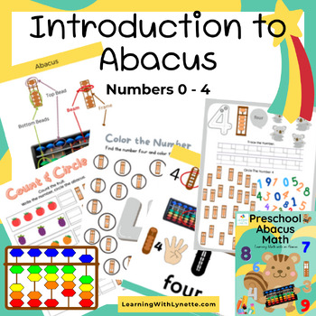 Preview of Introduction to Abacus, Counting Numbers 0-4 Worksheets