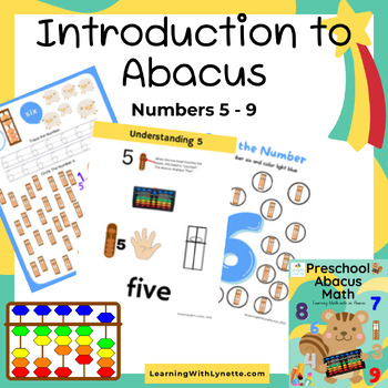 Preview of Introduction to Abacus, Counting Numbers 5-9 Worksheets
