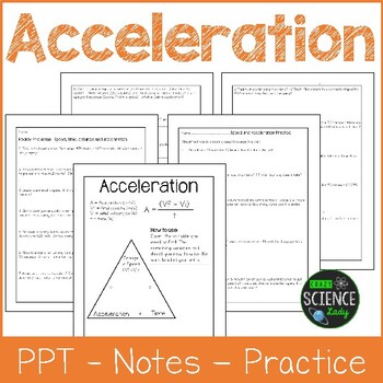 Preview of Acceleration - PowerPoint - Notes - Practice