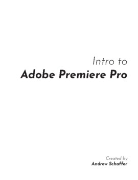 Preview of Introduction to Adobe Premiere Pro CC (Booklet)