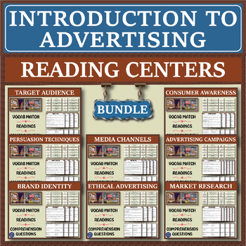 Preview of Introduction to Advertising Series: Reading Centers Bundle