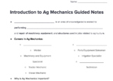 Introduction to Ag Mechanics Guided Notes and Partner Activity