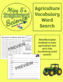 Introduction to Agriculture Vocabulary Word Search