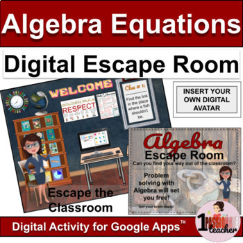 Preview of Introduction to Algebra Activity | Digital Escape Room | Math Escape Room