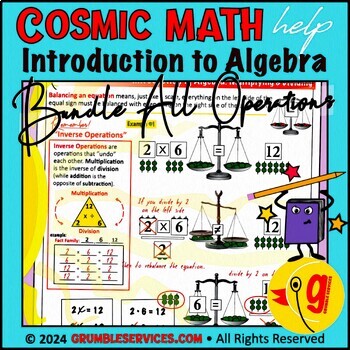 Preview of Introduction to Algebra BUNDLE: All Operations, Balance Equations, Word Problems