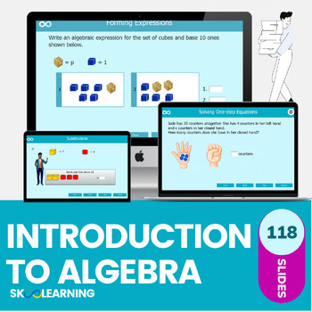 Preview of Introduction to Algebra Interactive Digital Math Lesson and Activities Bundle