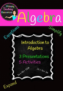 Preview of Introduction to Algebra ((Worksheets, presentations included)