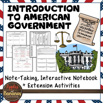Preview of Introduction to American Government Interactive Note-taking Activities