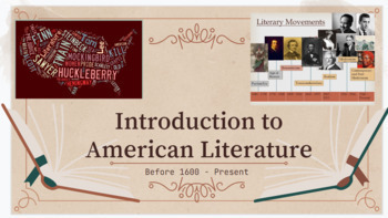 Preview of Introduction to American Literature - Literary Movements - Google Slides