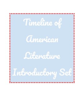 Preview of Introduction to American Literature Lesson Set