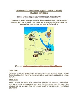 Preview of Introduction to Ancient Egypt WebQuest