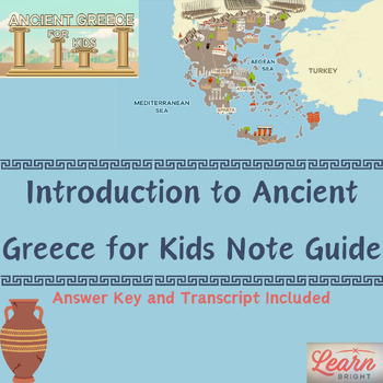 Preview of Introduction to Ancient Greece for Kids Note Guide