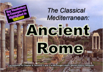 Preview of Introduction to Ancient ROME - COMPLETE LESSON WITH STUDENT NOTE-TAKING GUIDE