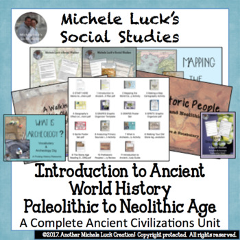 Introduction to Ancient World History COMPLETE UNIT Plans w/Activities