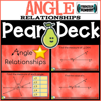 Preview of Angle Relationships Digital Activity for Pear Deck/Google Slides
