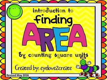 Preview of Area by Counting Square Units {Interactive Power Point} **Revised May 2016***