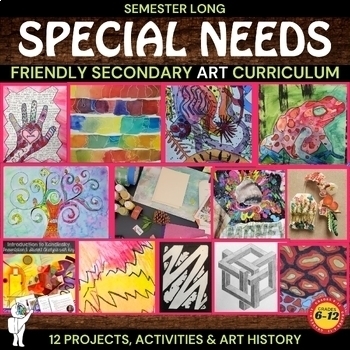 Preview of Introduction to Art, Special Needs Friendly Art Curriculum for Middle School Art