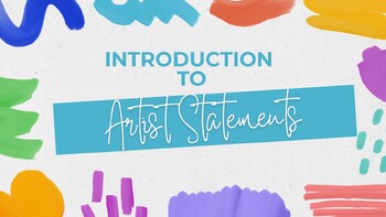 Preview of Introduction to Artist Statements