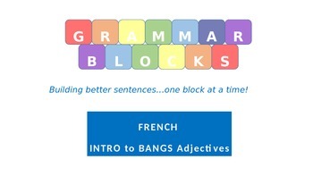 Preview of Grammar Blocks - Introduction to BANGS Adjectives