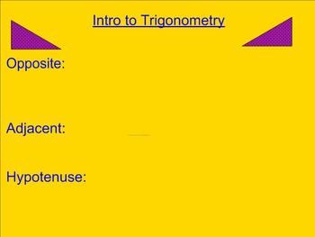Preview of Introduction to Basic Trigonometry Activities for the Smart Board