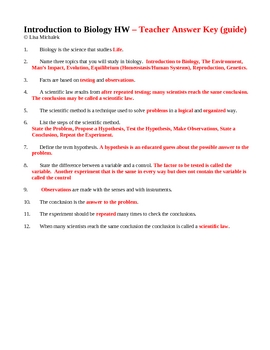 the scientific method homework and study guide pdf