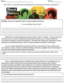 Preview of Introduction to Black History Month