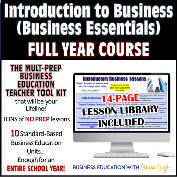 Preview of Introduction to Business (Essentials) Class Projects Activities-Full Year Course