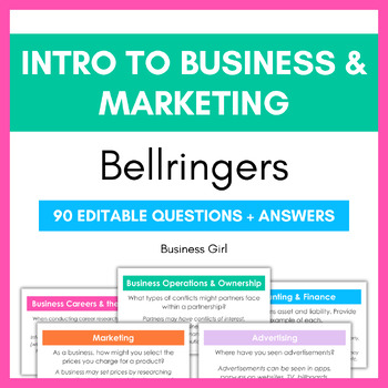 Preview of Introduction to Business and Marketing Bellringers