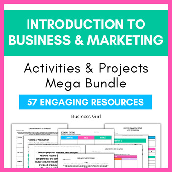 Preview of Introduction to Business and Marketing Activities and Projects Course Bundle