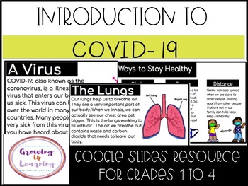 Preview of Introduction to COVID-19 (Grades 1 to 4) for Google Slides