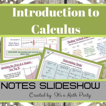 Preview of Introduction to Calculus - Notes