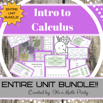 Preview of Introduction to Calculus and Limits - ENTIRE UNIT BUNDLE!!