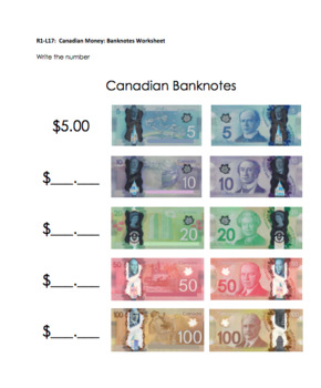 introduction to canadian money by teach beginner esl tpt