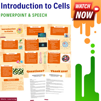 Preview of Introduction to Cells: PowerPoint Presentation & Speech Transcript Bundle