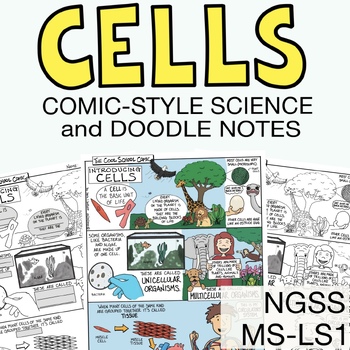 Preview of Introduction to Cells: Reading Comprehension Comic and Doodle Notes Activity