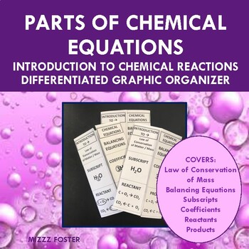 Preview of Introduction to Chemical Equations / Reactions Graphic Organizer Notes INB