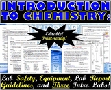 Introduction to Chemistry BUNDLE: Lab Safety, Equipment, and Three Intro Labs