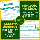 Introduction to Chemistry Periodic Trends Lesson Handout E