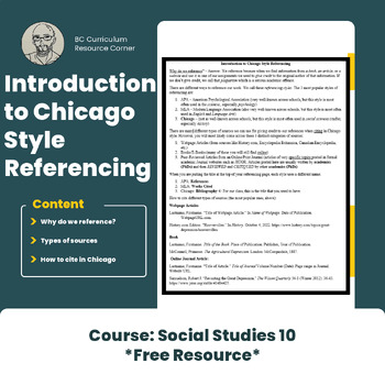 Preview of Introduction to Chicago Style Referencing