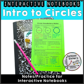 Preview of Introduction to Circles Notes for Interactive Notebooks