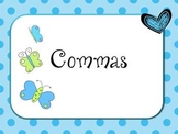 Introduction to Commas PowerPoint for 1st or 2nd Grade