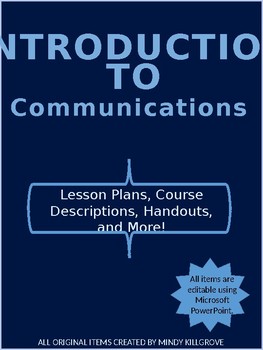 Preview of Introduction to Communications/ Speech (Editable)