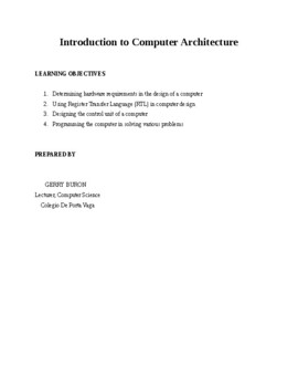 Preview of Introduction to Computer Architecture