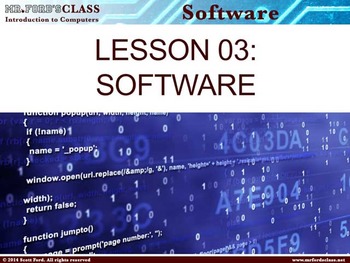 Preview of Introduction to Computers: Lesson 3 Computer Software (w/ exclusive videos)
